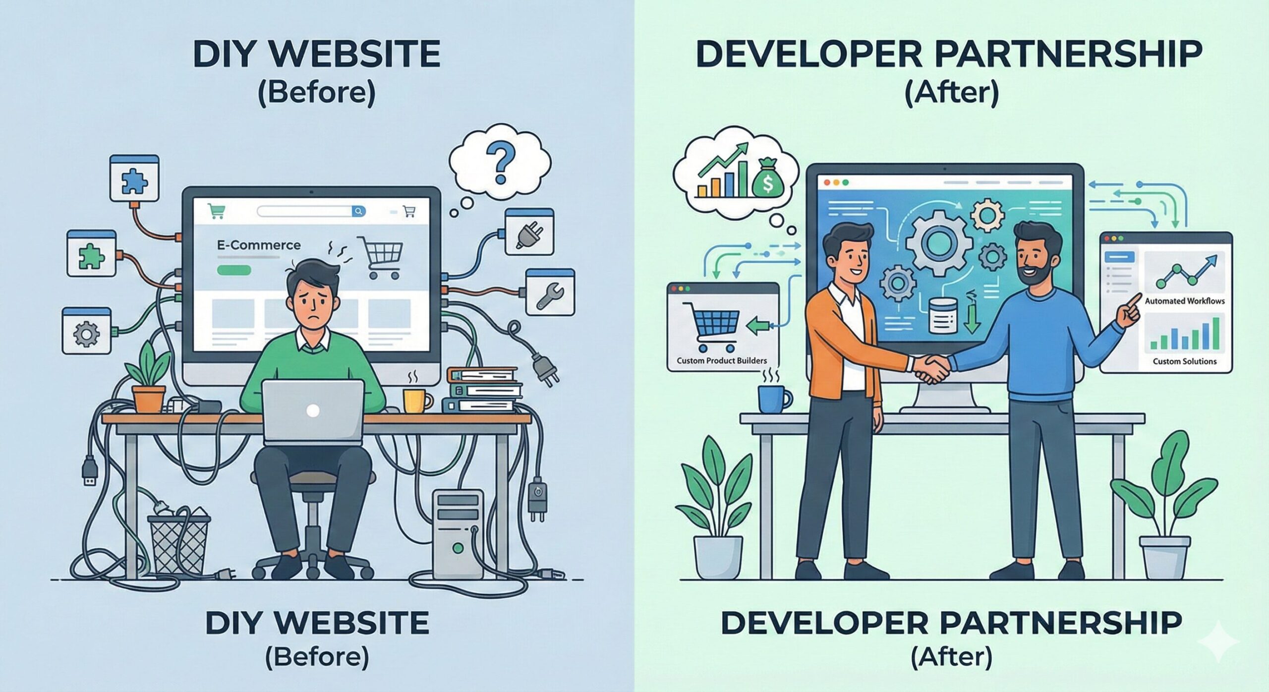 Beyond the Page Builder: What a Professional Developer Actually Does for Your Business