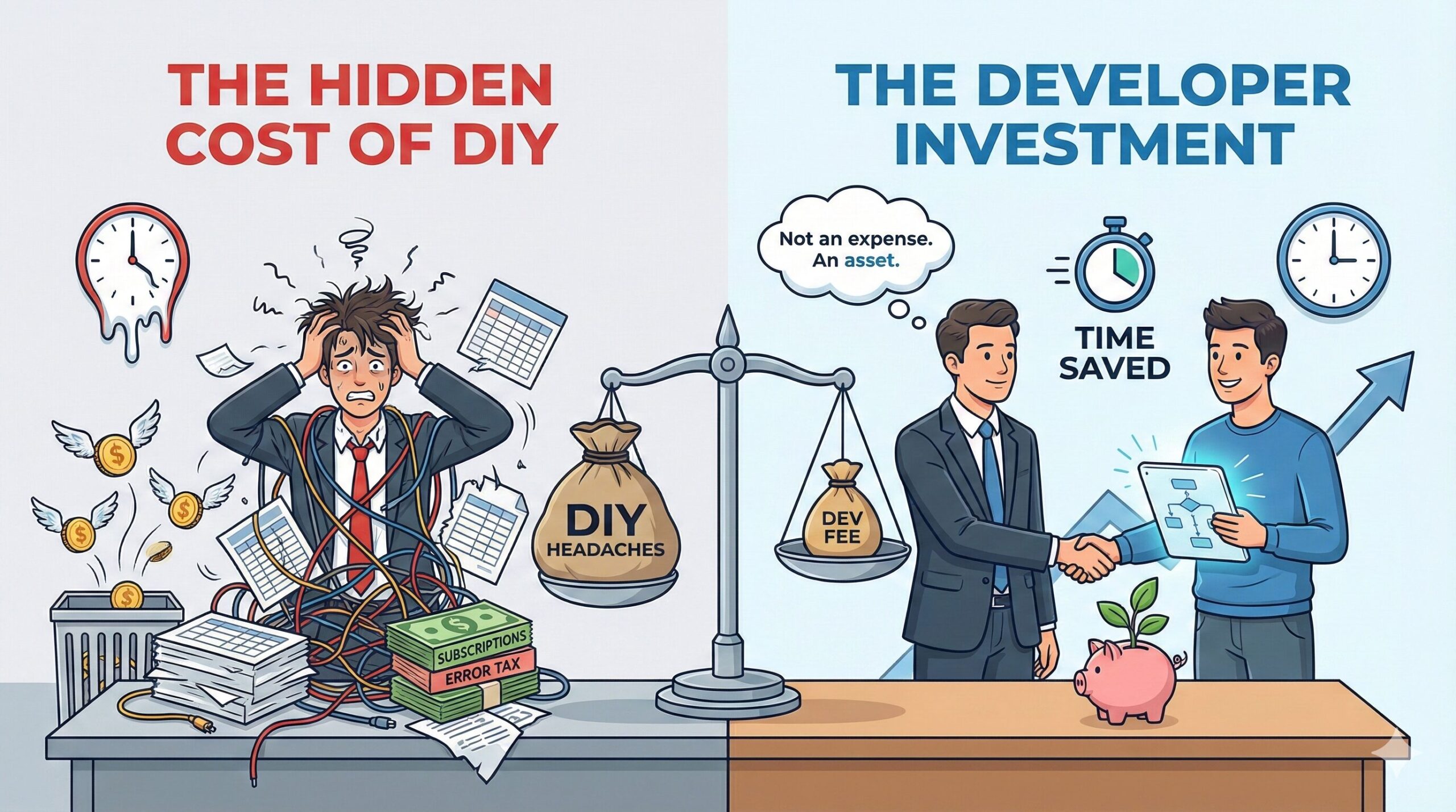 “I Need Help, But a Developer is Too Expensive.” (Here’s Why That Might Be Costing You Money.)